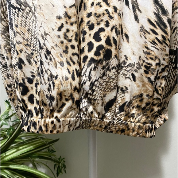 Chico’s Plus Size 3 Animal Print V-Neck Blouse - Picture 9 of 13